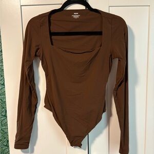 SKIMS Chocolate Long Sleeve Bodysuit
